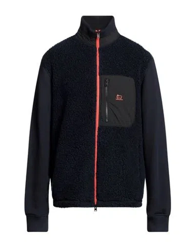 Woolrich Curly Fleece Full Zip In Blue