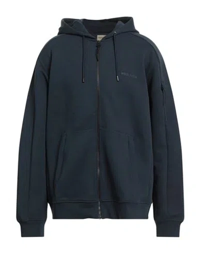 Woolrich Man Sweatshirt Midnight Blue Size S Cotton, Polyester