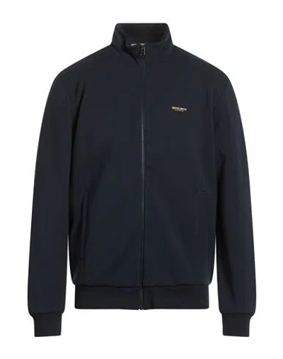 Woolrich Man Sweatshirt Midnight Blue Size Xl Cotton, Polyester, Elastane