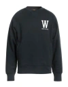Woolrich Man Sweatshirt Navy Size M Cotton, Polyester In Navy Blue