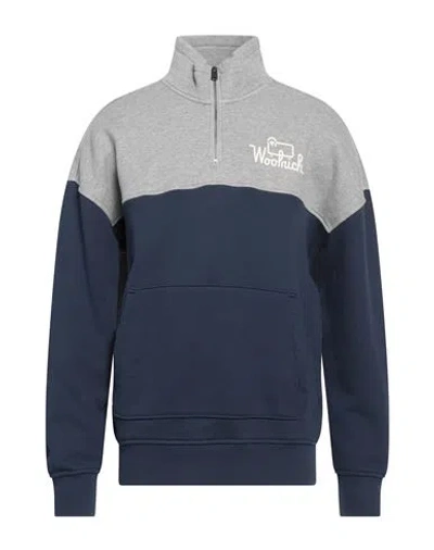 Woolrich Man Sweatshirt Navy Blue Size Xl Cotton