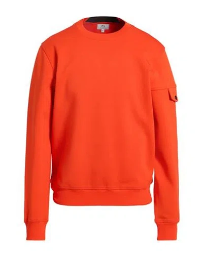 Woolrich Man Sweatshirt Orange Size L Cotton, Polyester, Elastane In Animal Print
