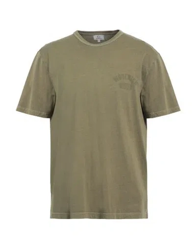 Woolrich Man T-shirt Military Green Size M Cotton