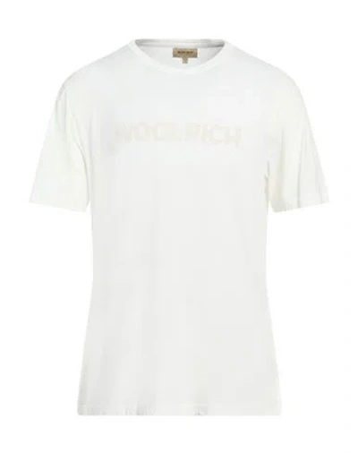 Woolrich Man T-shirt White Size L Cotton
