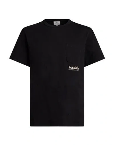 Woolrich Man T-shirt Black Size L Cotton