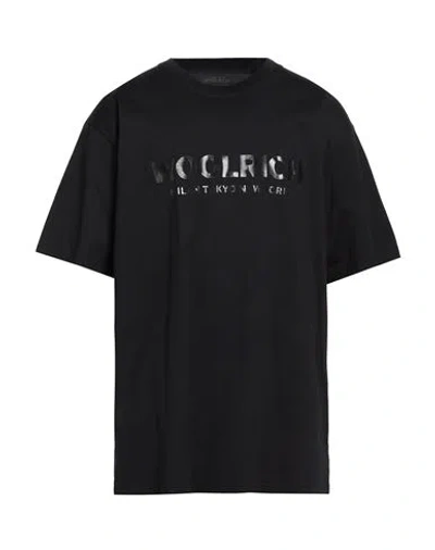 Woolrich Man T-shirt Black Size M Cotton