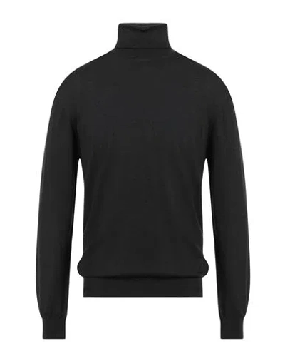 Woolrich Man Turtleneck Black Size L Wool In Black