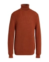 Woolrich Man Turtleneck Brick Size Xxxl Merino Wool In Burgundy