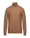 Woolrich Man Turtleneck Camel Size Xxxl Virgin Wool In Brown