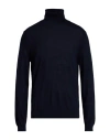 Woolrich Man Turtleneck Midnight Blue Size L Virgin Wool In Blue