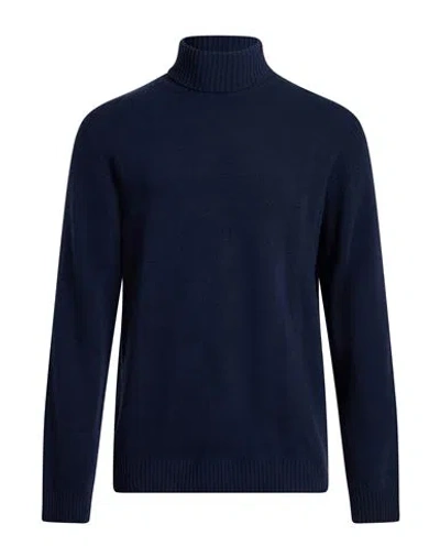 WOOLRICH WOOLRICH MAN TURTLENECK MIDNIGHT BLUE SIZE XXXL VIRGIN WOOL