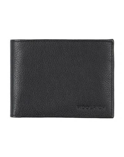 Woolrich Man Wallet Black Size - Leather