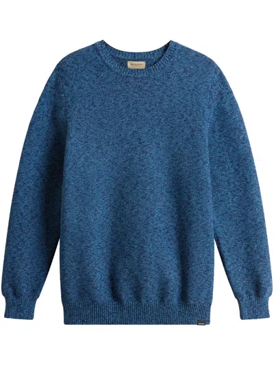 Woolrich Marled Jumper In Blue