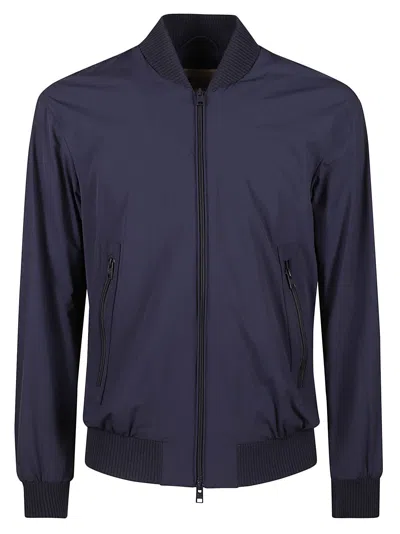 Woolrich Matt Stretch Bomber  In Blue