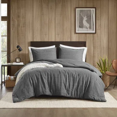Woolrich Mckenzie Twill Washed Comforter Set In Gray