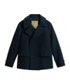 Woolrich Long Sleeve Coat In Black