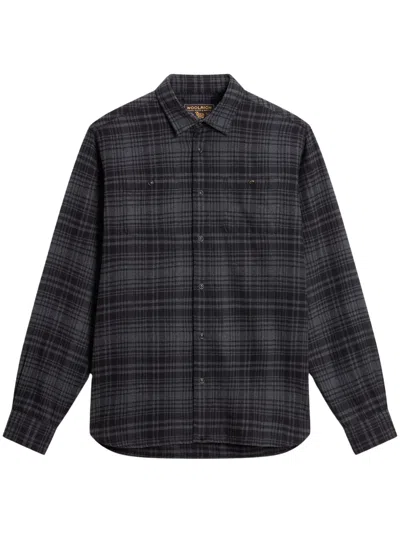 Woolrich Men's 100% Cotton Button-up Shirt In Black