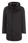 Woolrich Padded Reversible Coat In Black