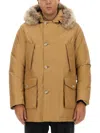 Woolrich Down Jacket "arctic" In Brown