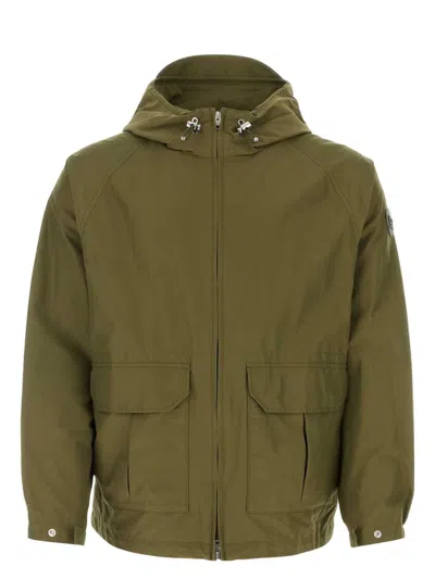 WOOLRICH MEN'S ARMY COTTON BLEND CRUISER JACKET