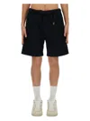 Woolrich Belted Bermuda Shorts In Blue