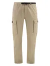 Woolrich Cargo Trousers With Belt In Cotton In Neutral