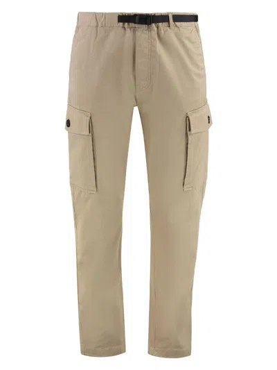 WOOLRICH MEN'S BELTED COTTON CARGO-TROUSERS