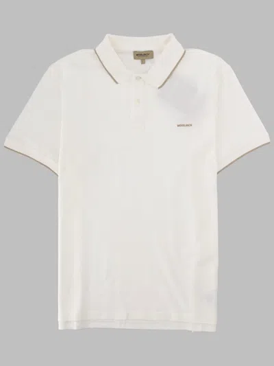 Woolrich Polo Monterey In Piqué In White
