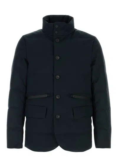 WOOLRICH MEN'S DARK POLYESTER DOWN JACKET