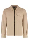 Woolrich Beige Jacket With Pockets And Zip Closure In Sand