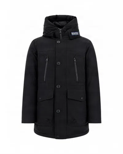Woolrich Men's Hooded Insulated Parka Coat In Black