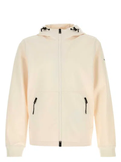 WOOLRICH MEN'S IVORY STRETCH POLYESTER JACKET