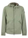 Woolrich Crinkle Hooded Windbreaker In Green