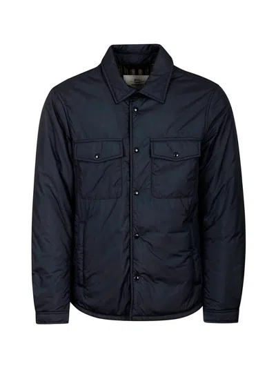 Woolrich Alaskan Microfiber Overshirt In Blue