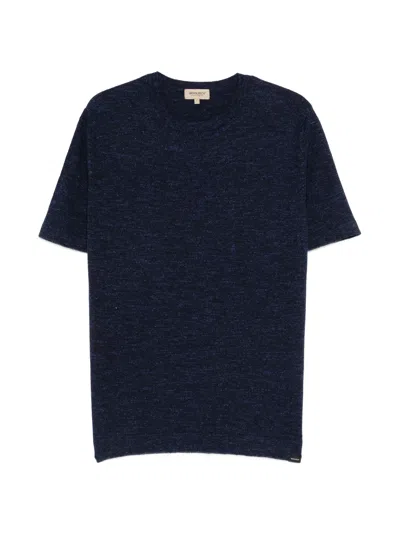 Woolrich Men's Short-sleeved Knit T-shirt In Blue