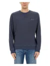 Woolrich Logo Embroidered Crewneck Sweatshirt In Gold