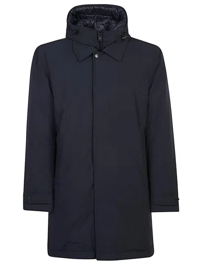 Woolrich Men's Wool Blend Parka With Adjustable Hood In Black