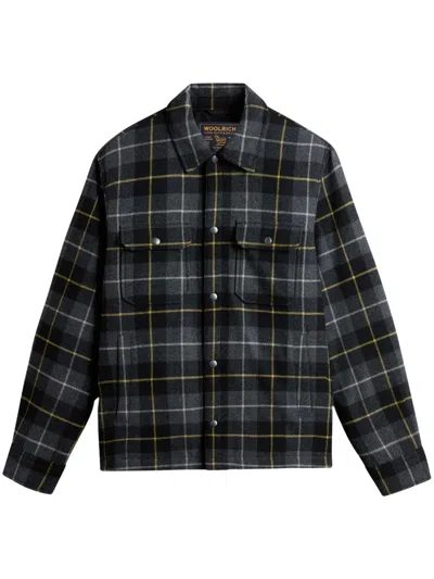 Woolrich Men's Wool-blend Down Puffer Coat In Blue