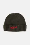 Woolrich Wool Beanie With Logo In Green