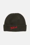 Woolrich Wool Beanie With Logo In Green