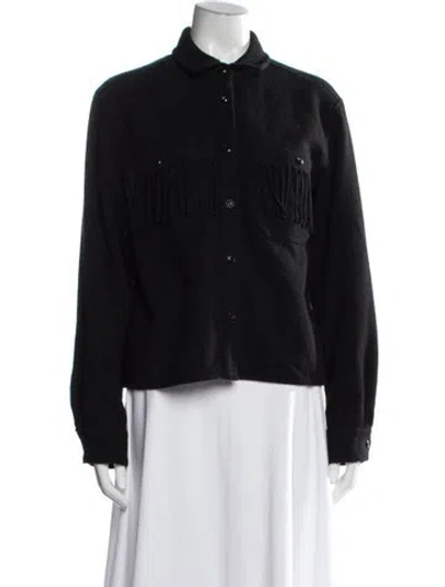Pre-owned Woolrich Merino Wool Jacket In Black
