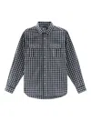 Woolrich Micro-checked Cotton Shirt In Blue