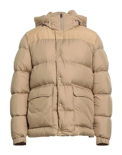 Woolrich Microfiber Sierra Jacket Man Puffer Sand Size S Polyester, Cotton, Polyamide In Brown