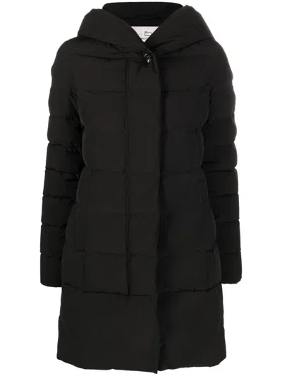 WOOLRICH WOOLRICH MID-LENGTH PADDED COAT WITH CLASSIC HOOD