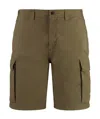 Woolrich Mid-rise Cotton Cargo Shorts In Green