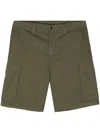 Woolrich Mid-rise Cotton Cargo Shorts In Green