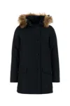 Woolrich Arctic Parka Detachable Fur In Black
