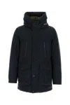 Woolrich Midnight Blue Cotton Down Jacket In Blue