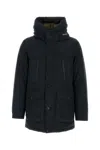 Woolrich Midnight Blue Cotton Down Jacket In Blue