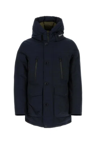 WOOLRICH MIDNIGHT BLUE COTTON DOWN JACKET